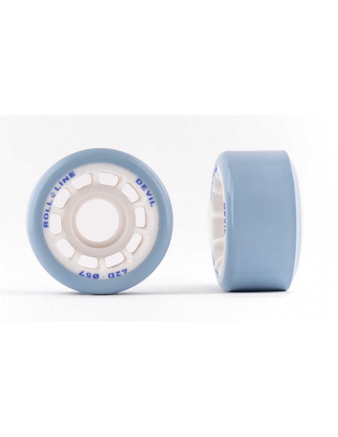 Roll Line - Light Blue Devil Wheels 42D (57mm) - Set of 8 Wheels